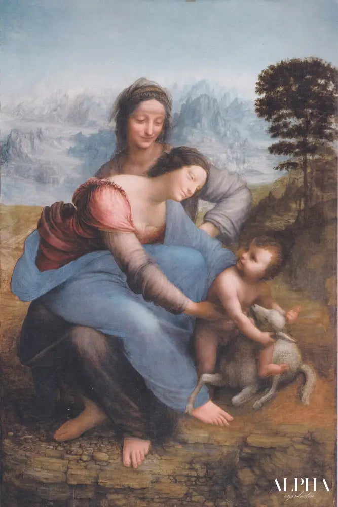 La Vierge à l’Enfant avec sainte Anne - Léonard de Vinci - Reproductions de tableaux et peintures haut de gamme