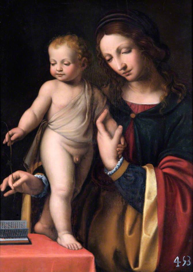 Matka Boska z Dzieciątkiem stojąca - Bernardino Luini