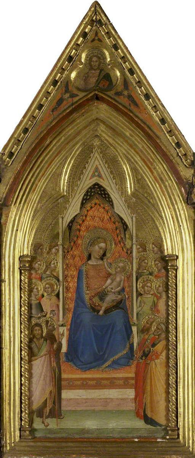 La Vierge à l’Enfant trônant avec des saints (triptyque panneau central) - Bernardo Daddi - Alpha Reproduction