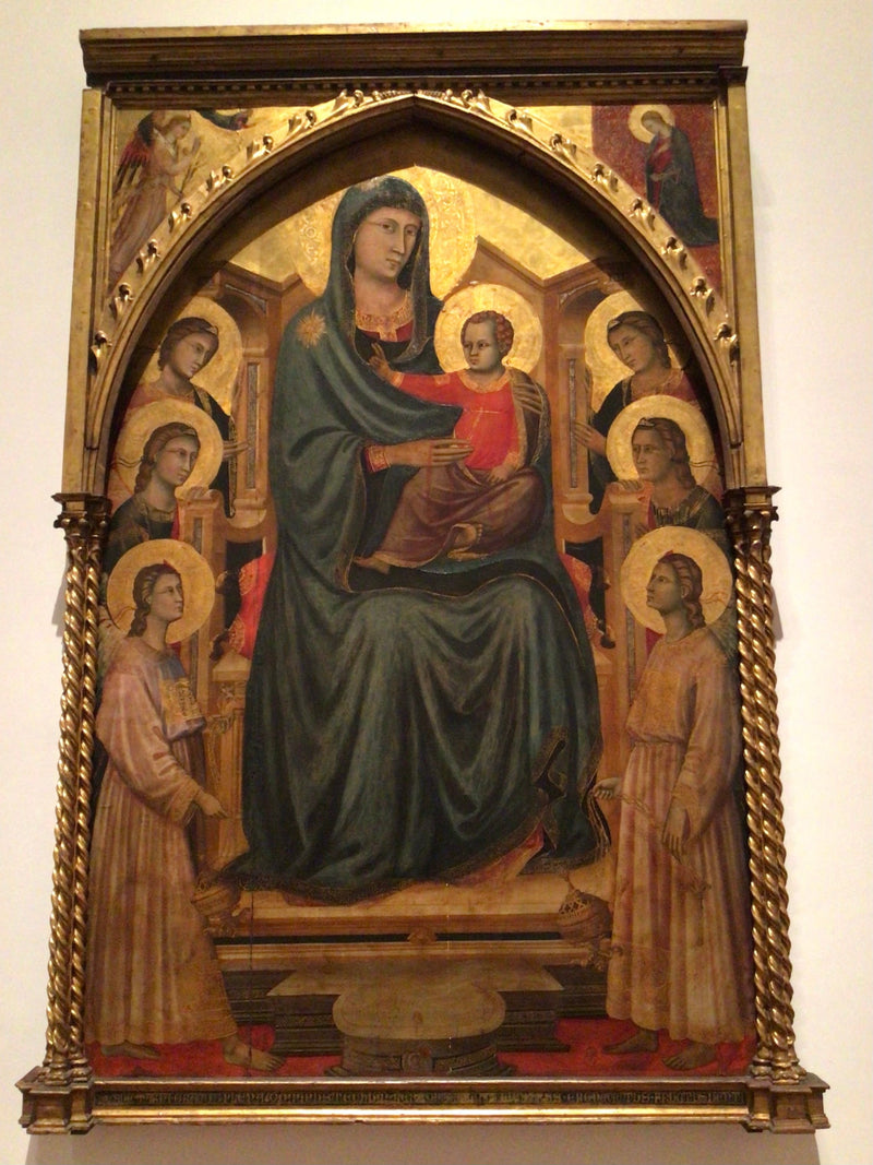 Matka Boska z Dzieciątkiem na tronie z sześcioma aniołami („Maestà”) - Mistrz Świętej Cecylii