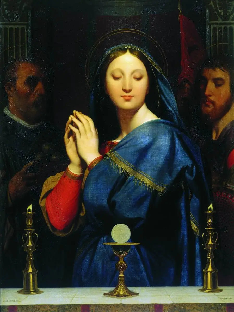 La Vierge adorant l'Hostie - Jean-Auguste-Dominique Ingres image 1 tableau peint à l’huile sur toile