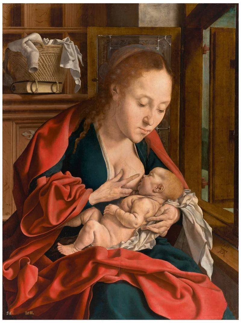 Maria karmiąca Dzieciątko - Marinus van Reymerswale