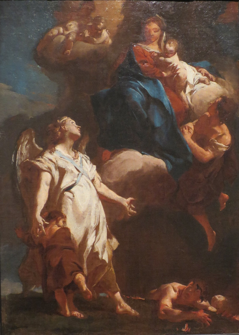 Matka Boska ukazująca się aniołowi stróżowi - Giovanni Battista Piazzetta