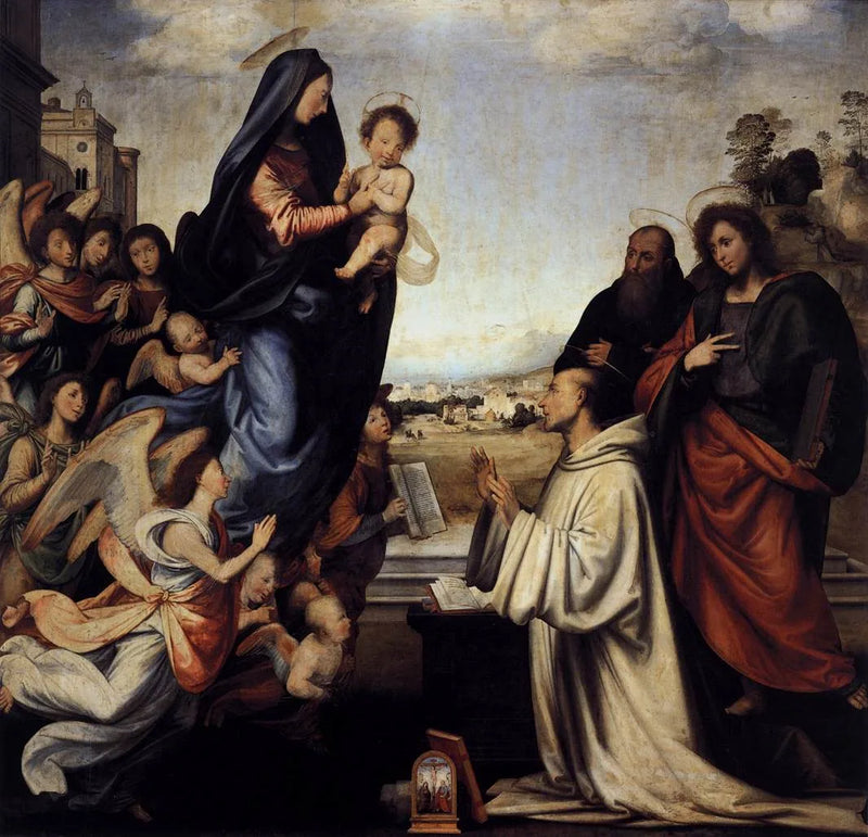 Najświętsza Maryja Panna ukazuje się św. Bernardowi, - Fra Bartolomeo