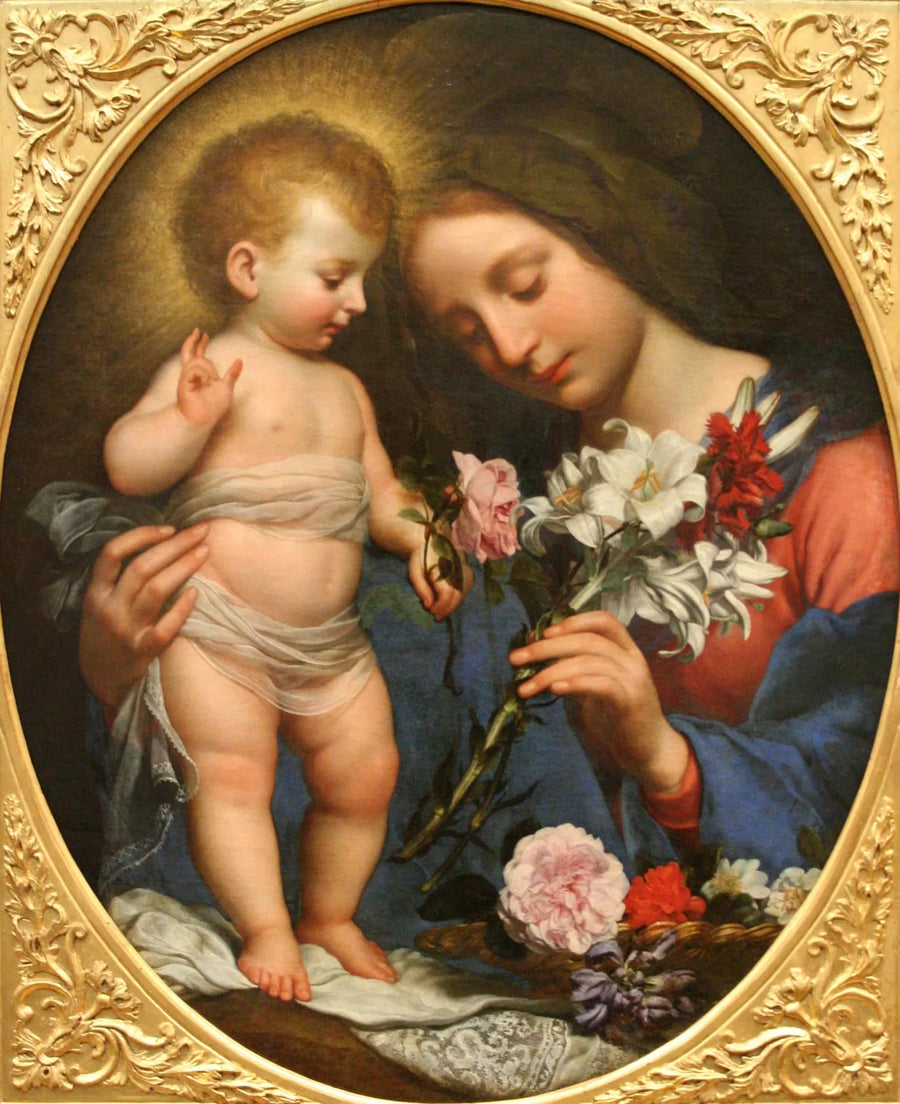 Matka Boska z lilią. - Carlo Dolci