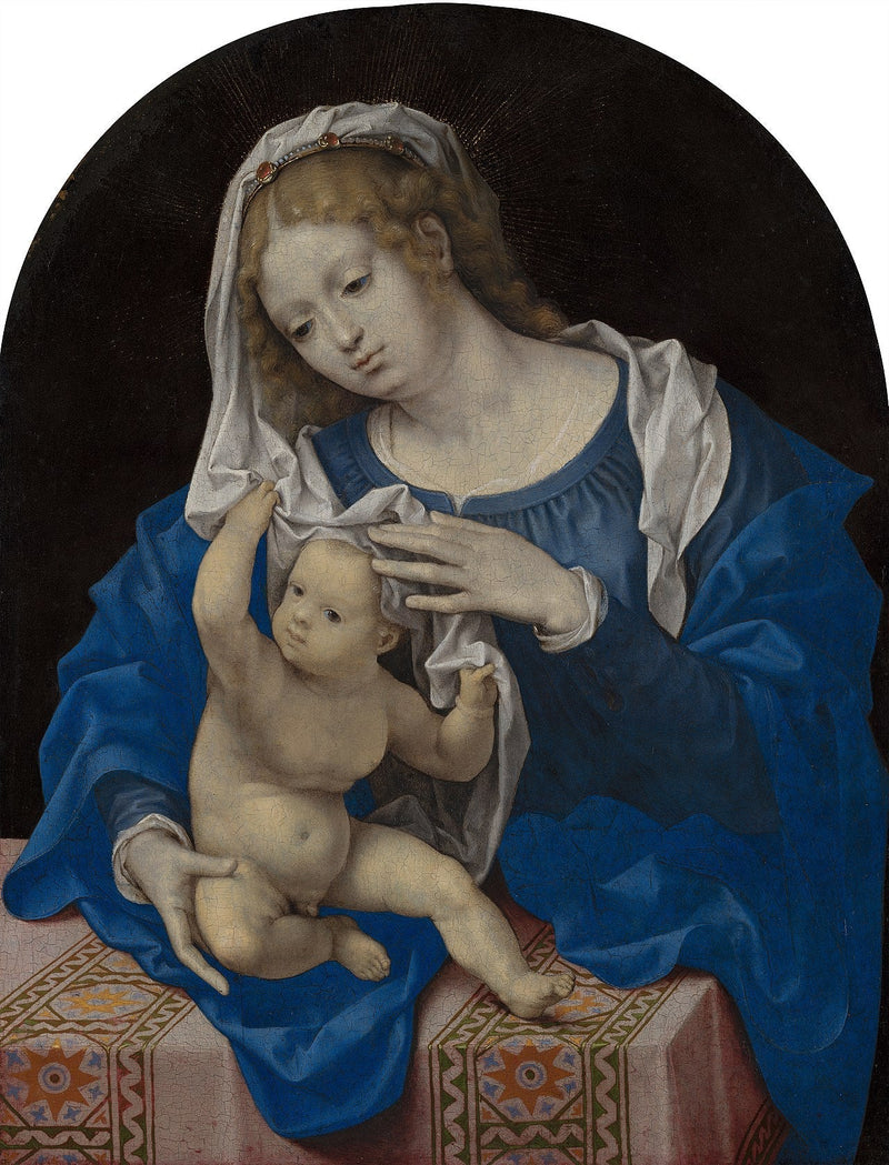 Matka Boska z zasłoną - Jan Gossaert