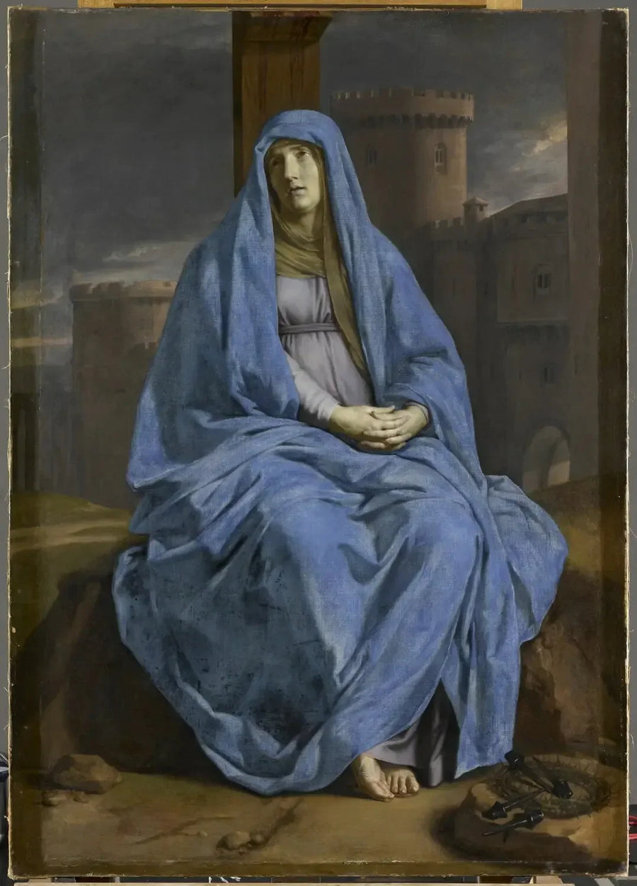 Matka Boska Boleściwa u stóp Krzyża - Philippe de Champaigne