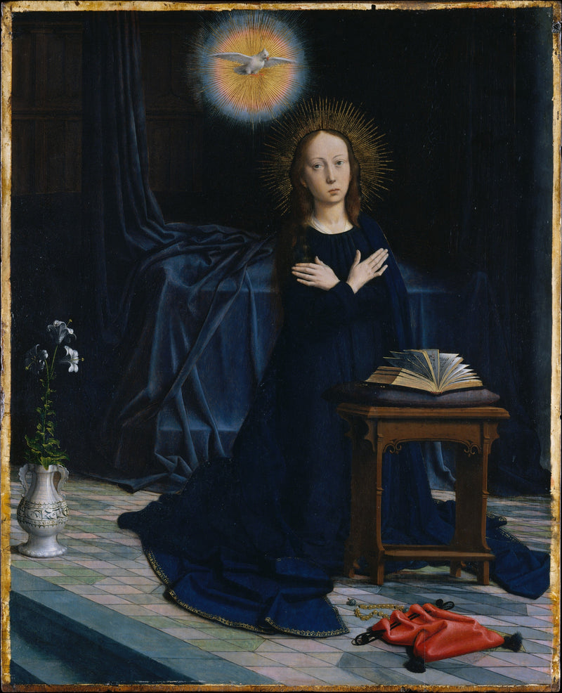 Wizerunek Matki Bożej Zwiastowania, retabul z Cervary - Gérard David