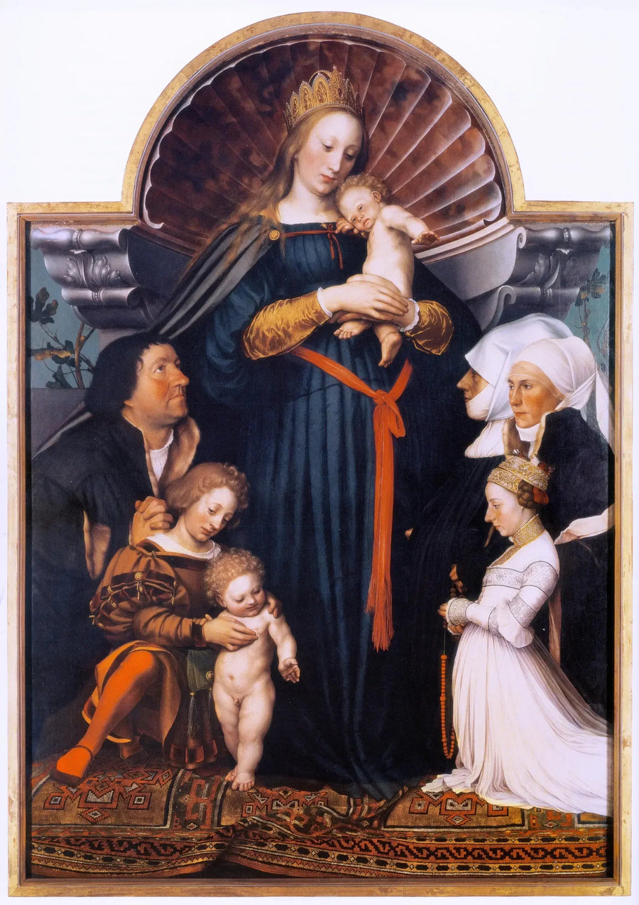 Maria i Dzieciątko z rodziną burmistrza Meyera - Hans Holbein Młodszy