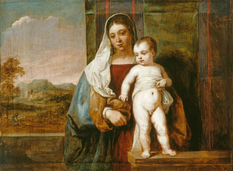 Maria i Dzieciątko - David Teniers Młodszy