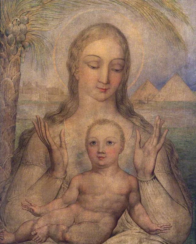 Matka Boska z Dzieciątkiem w Egipcie - William Blake