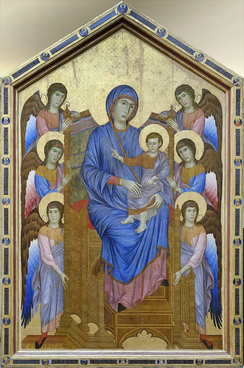 Matka Boska z Dzieciątkiem w majestacie otoczona przez sześciu aniołów - Cimabue