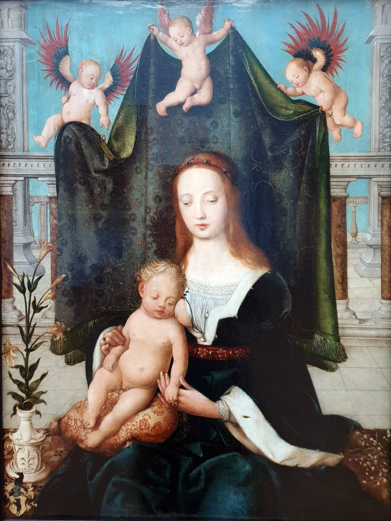 Matka Boska z Dzieciątkiem śpiącym - Hans Holbein Starszy