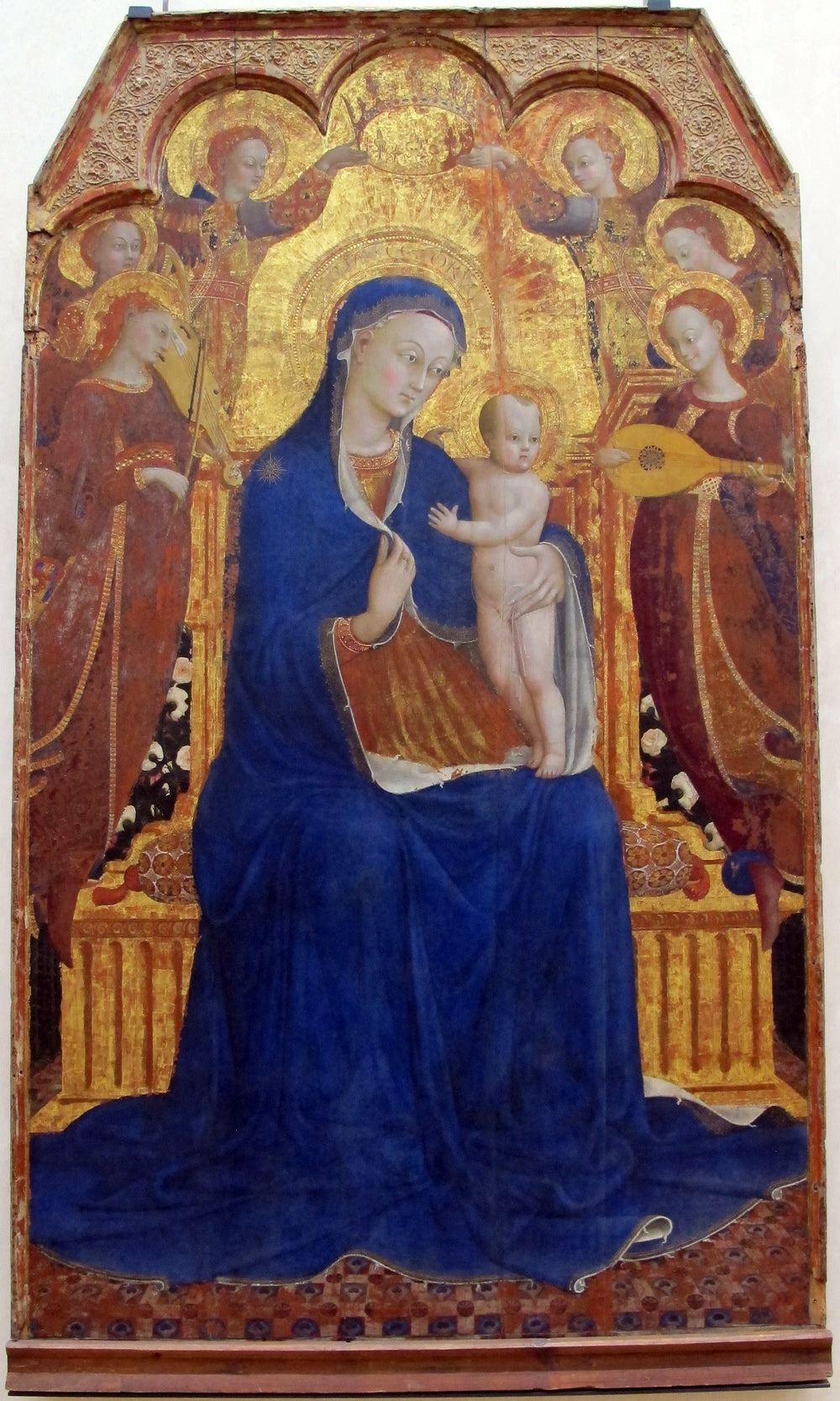 La Vierge et l'Enfant entourés d'anges - Sassetta image 1 tableau peint à l’huile sur toile