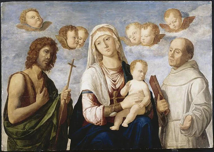 Maria i Dzieciątko między świętym Janem Chrzcicielem a świętym Franciszkiem - Cima da Conegliano