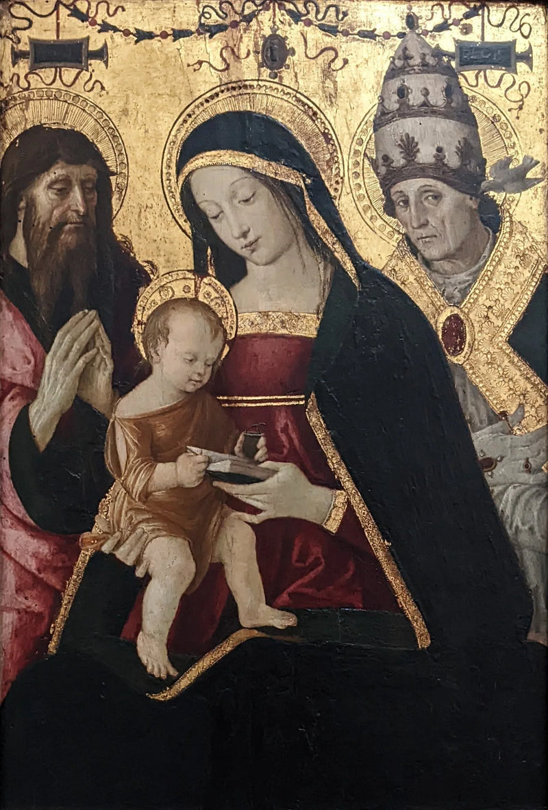 Matka Boska z Dzieciątkiem między świętym Jerzym a świętym Grzegorzem Wielkim - Pinturicchio