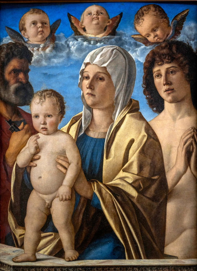 Matka Boska z Dzieciątkiem między świętym Piotrem a świętym Sebastianem - Giovanni Bellini