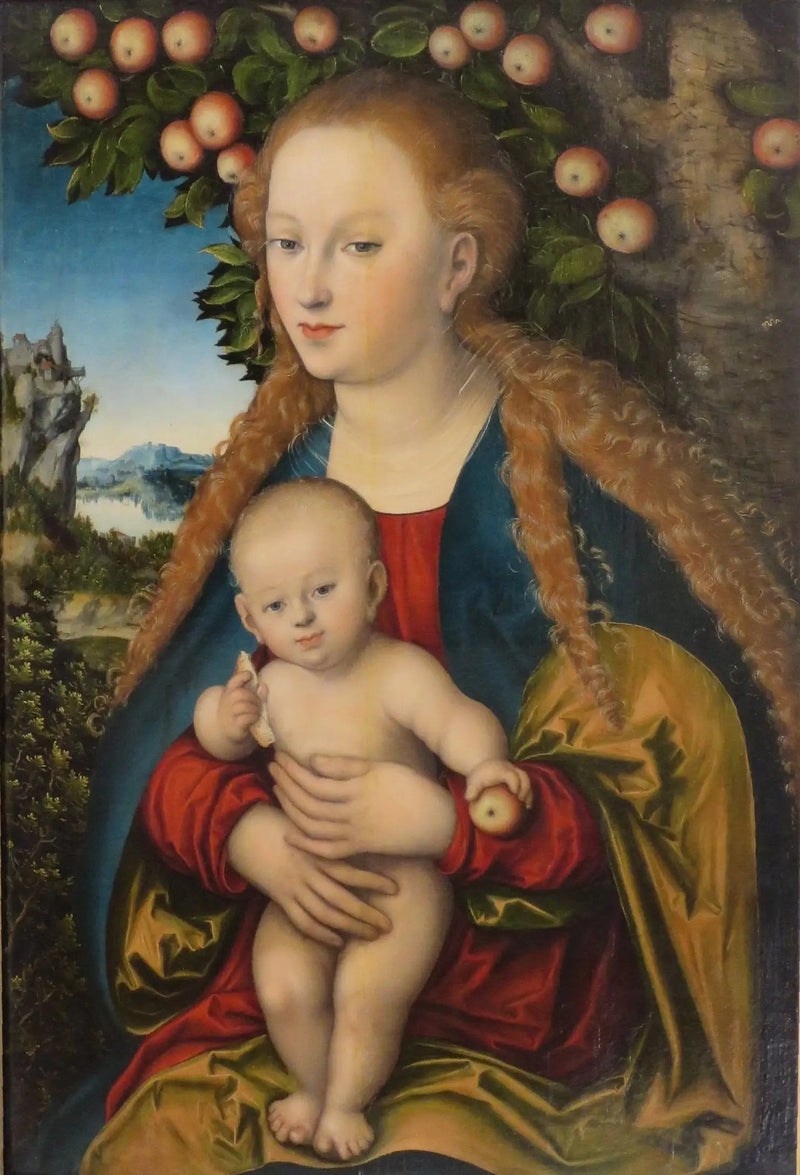 Matka Boska z Dzieciątkiem Jezus pod jabłonią - Lucas Cranach Starszy
