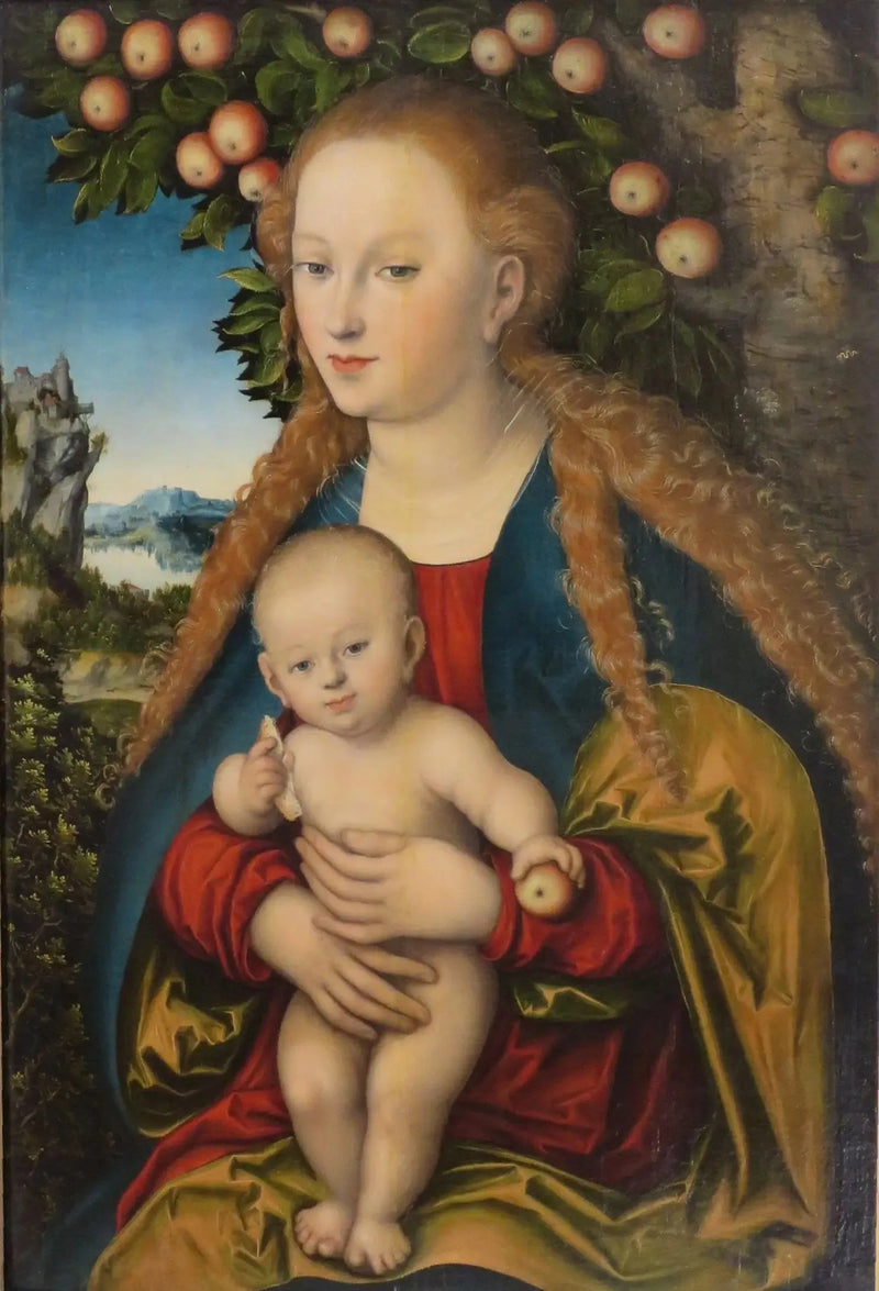 Matka Boska z Dzieciątkiem Jezus pod jabłonią - Lucas Cranach Starszy
