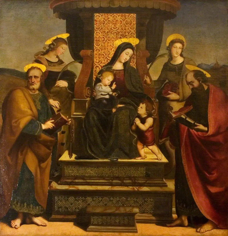 Madonna z Dzieciątkiem w otoczeniu świętych - Rafael Santi