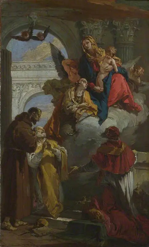 Dziewica i Dzieciątko objawiający się grupie świętych - Giovanni Battista Tiepolo
