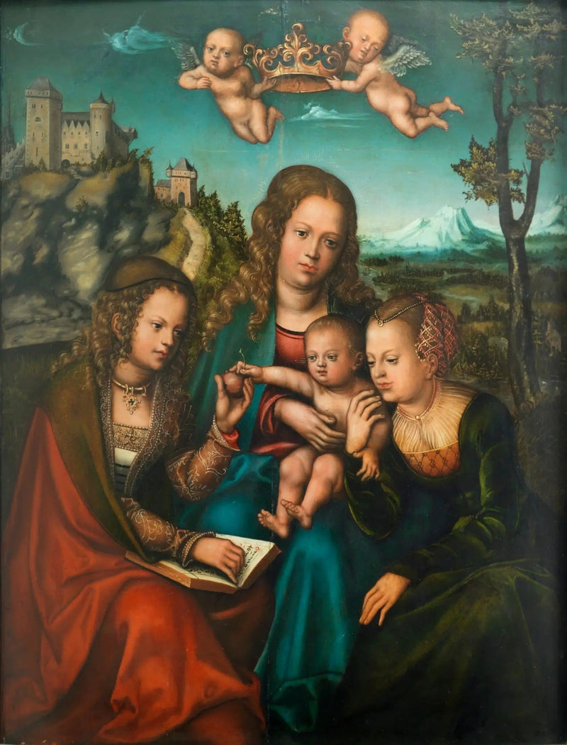 Matka Boża z dwoma świętymi - Lucas Cranach Starszy