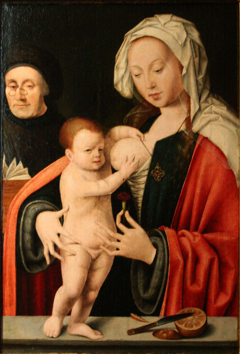 Maria, Dzieciątko i fundator - Joos van Cleve