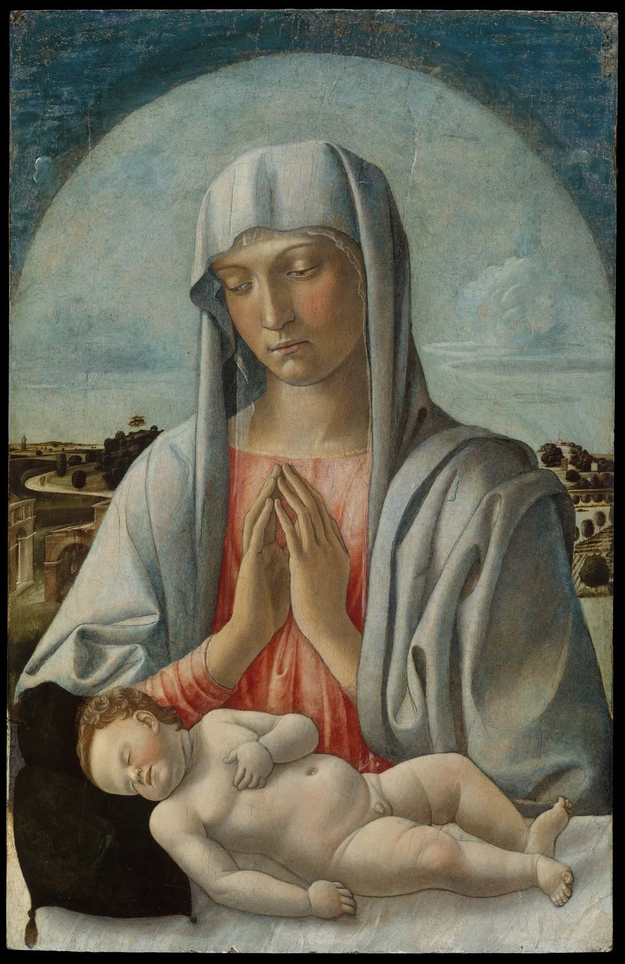 Maria Panna adorująca Zbawiciela Jezusa śpiącego - Giovanni Bellini