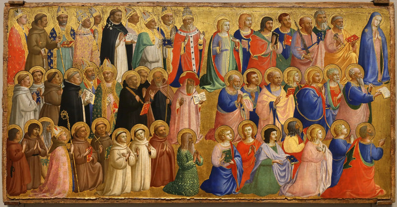 Maria Panna z apostołami i innymi świętymi - Fra Angelico