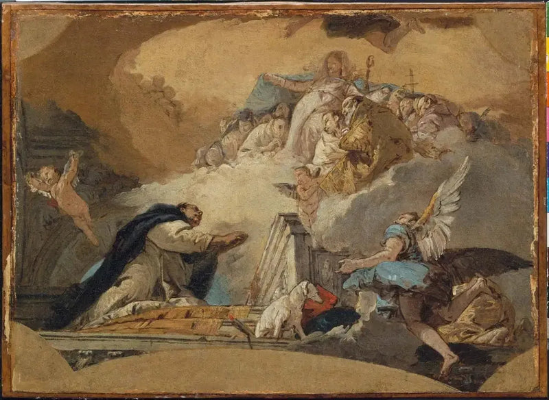 Dziewica przyjmująca modlitwy świętego Dominika - Giovanni Battista Tiepolo