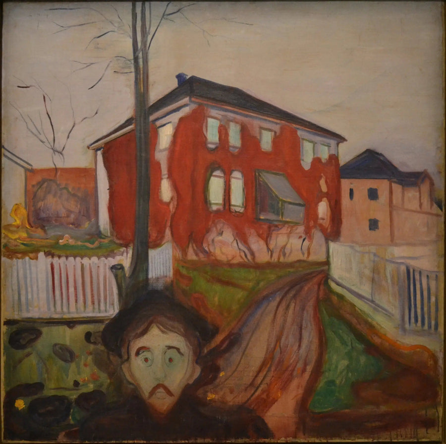Czerwony dziki winorośl - Edvard Munch