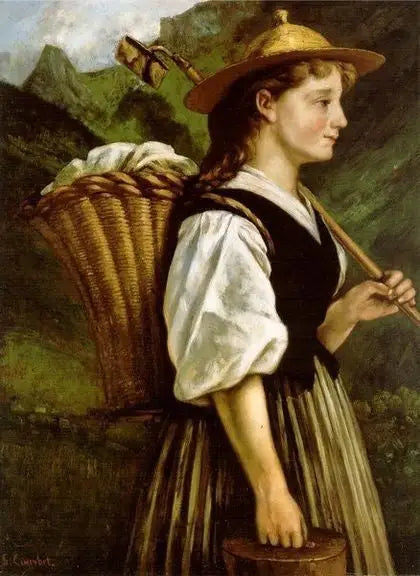 La Vigneronne de Montreux - Gustave Courbet image 1 reproduction réalisée par Alpha Reproduction
