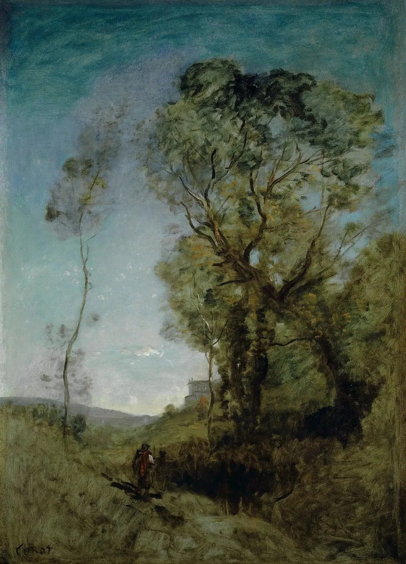 Włoska willa za sosnami - Jean-Baptiste Camille Corot