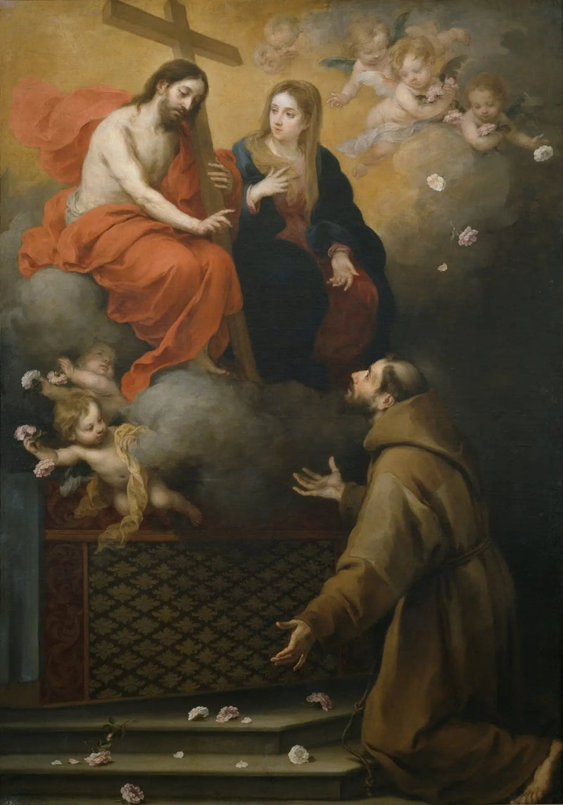 Widzenie świętego Franciszka na Portioncule - Bartolomé Esteban Murillo