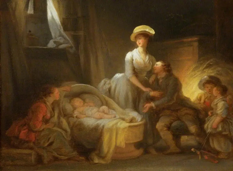 Wizyta u opiekunki - Jean-Honoré Fragonard