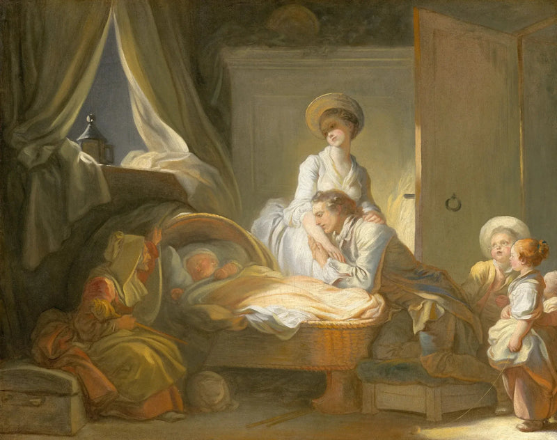 Wizyta u opiekunki - Jean-Honoré Fragonard