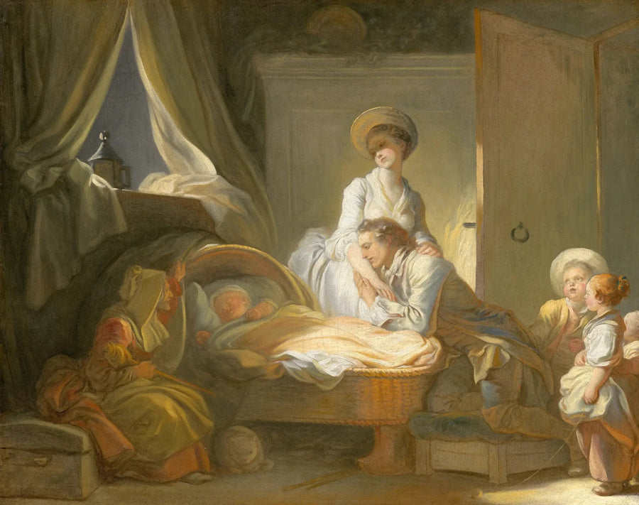 Wizyta u opiekunki - Jean-Honoré Fragonard