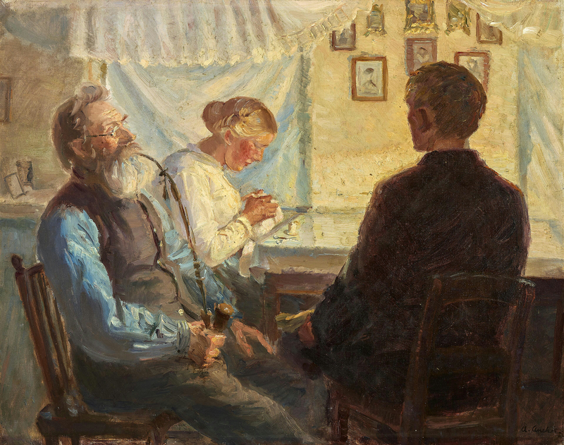 Wizyta kandydata. - Anna Ancher