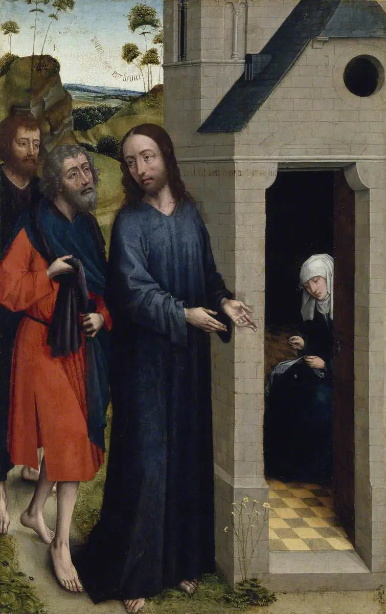Powołanie André i Simona Pierre'a (prawdopodobnie lewa skrzydło retabulum) - Rogier van der Weyden