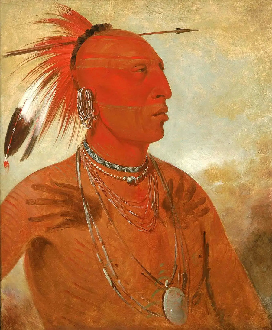 La-wáh-he-coots-la-sháw-no, Odważny Szef Kuchni, Skidi (Wilk) Pawnee - George Catlin
