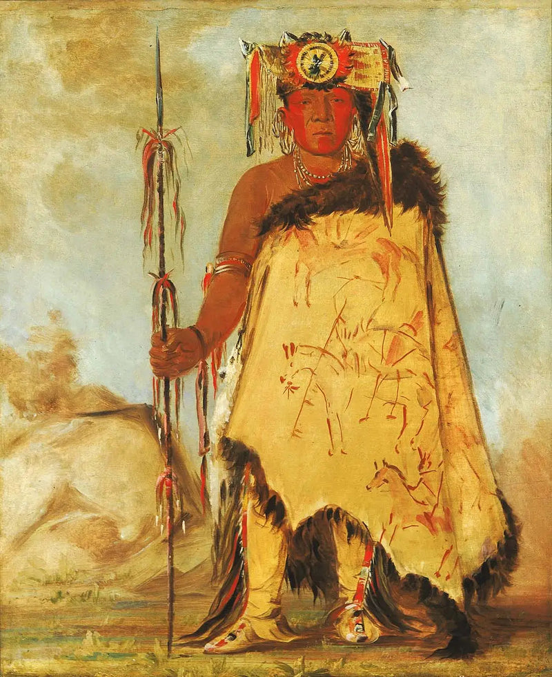 La-wée-re-coo-re-shaw-wee, dowódca wojenny, republikański Pawnee - George Catlin
