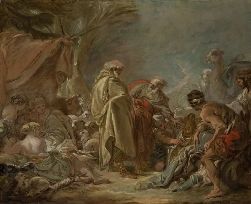 Laban w poszukiwaniu swoich idolów - François Boucher