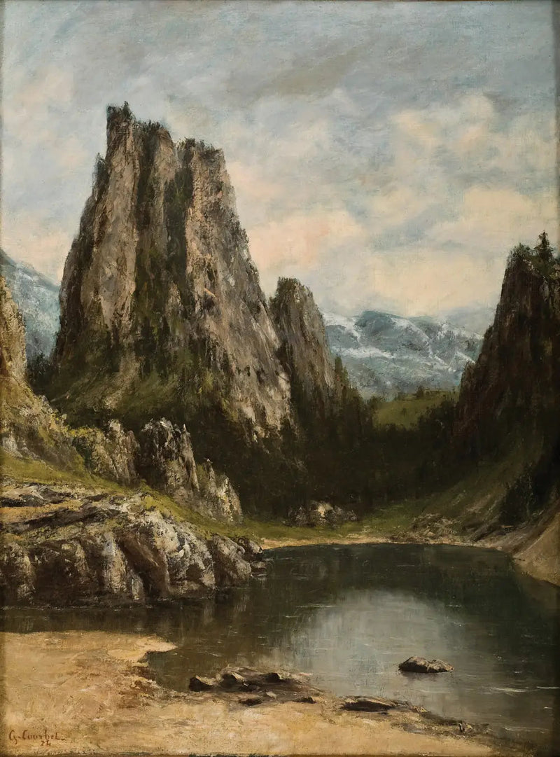 Jezioro w górach - Gustave Courbet