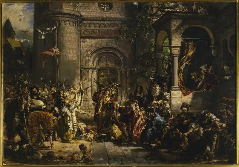 Przyjęcie Żydów, z serii „Historia cywilizacji w Polsce” - Jan Matejko