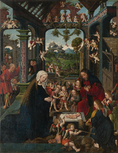 L’Adoration de l’Enfant Jésus - Jacob Cornelisz van Oostsanen - Alpha Reproduction