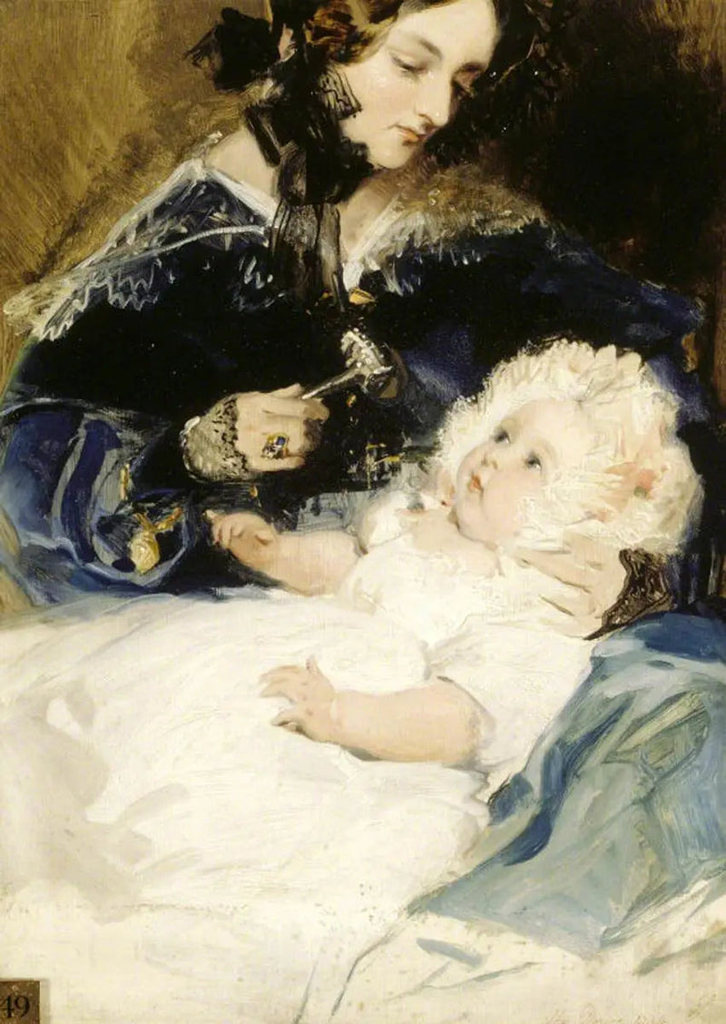 Lady Louisa Jane Russell, księżna d'Abercorn (1812-1905) z córką Lady Harriet Georgiana Louisa Hamilton, późniejszą hrabiną Lichfield (1834-1913) - Edwin Henry Landseer