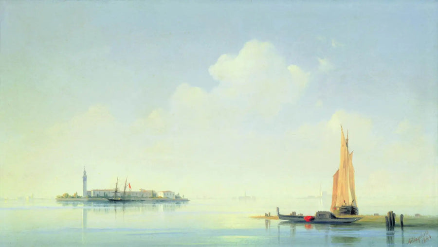 Laguna wenecka. Widok na wyspę San Giorgio. - Iwan Aiwasowski