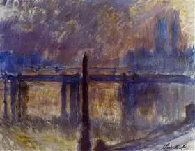 Igła Kleopatry i Most Charing Cross - Claude Monet