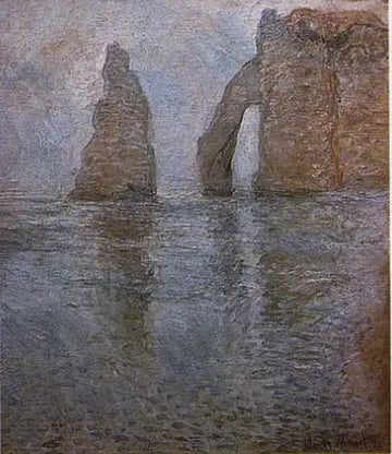 Igła i Brama Aval widziane z góry - Claude Monet