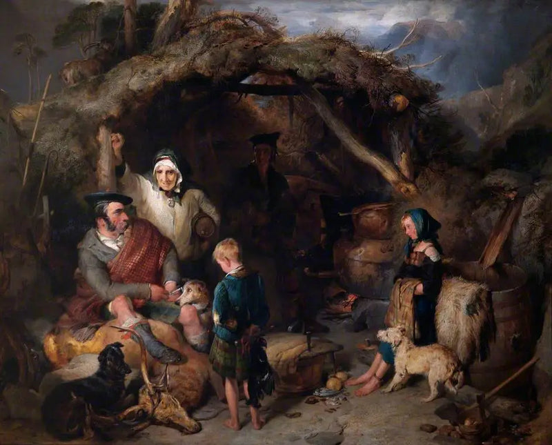Nielegalna destylarnia whisky z Wyżyn - Edwin Henry Landseer